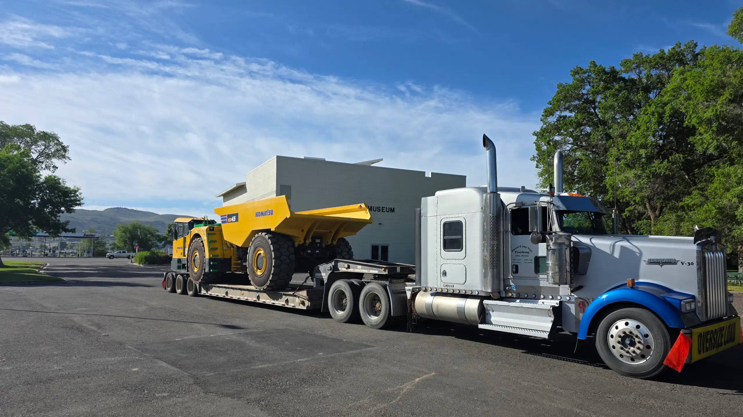 Vega construction and Trucking hauling dump truck
