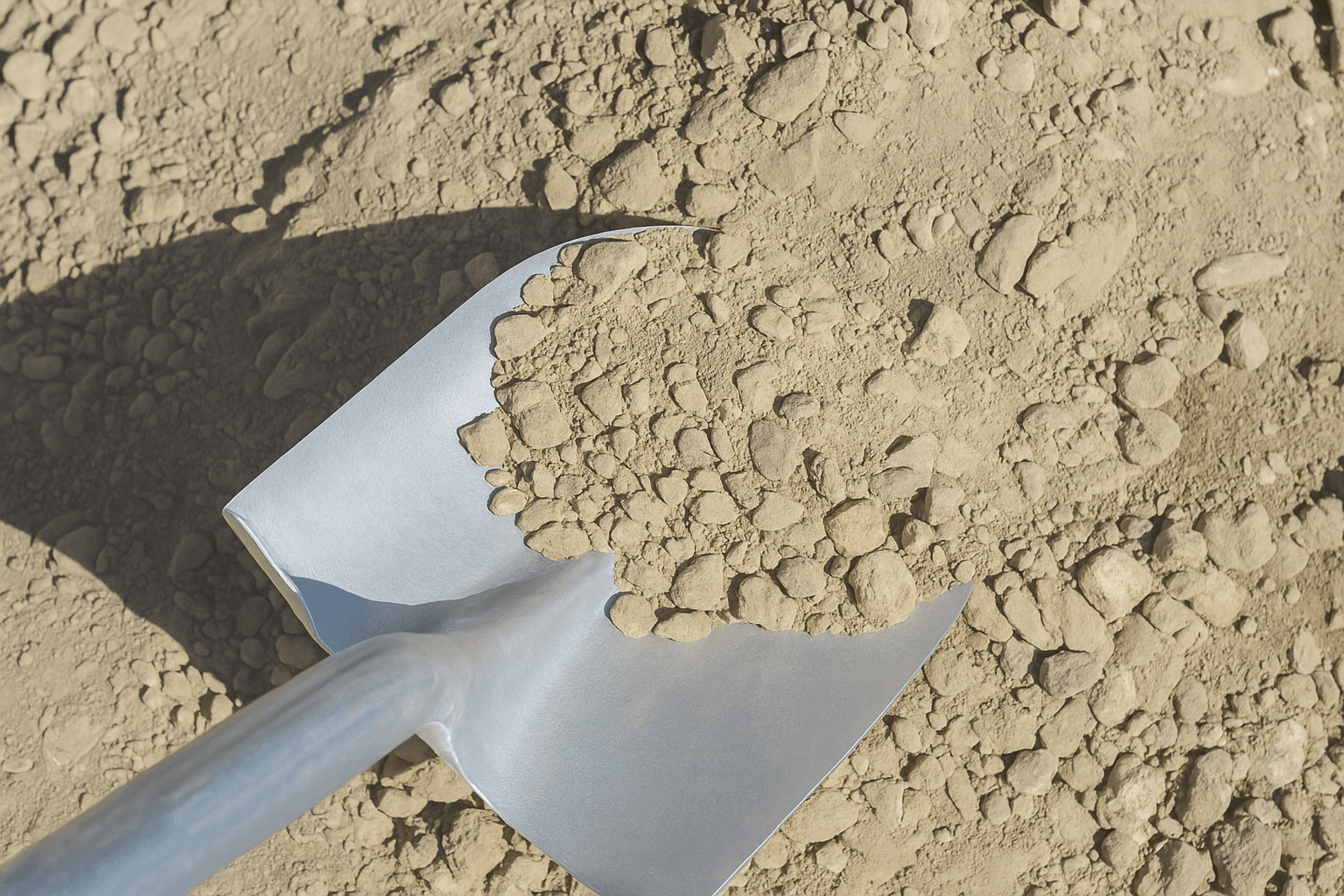 Close-up view of premium aggregate materials and construction sand from Vega's quarry operation